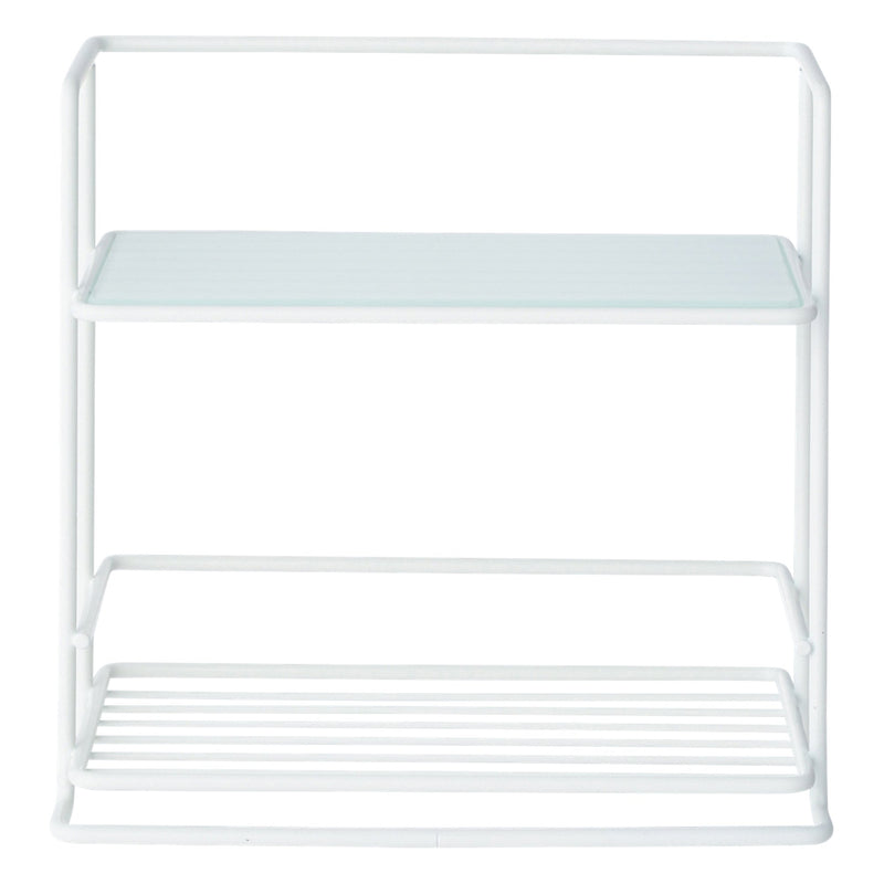 KITCHEN RACK WITH GLASS SMALL WHITE 　