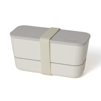 LOGO LUNCH BOX TWO-TIER WHITE