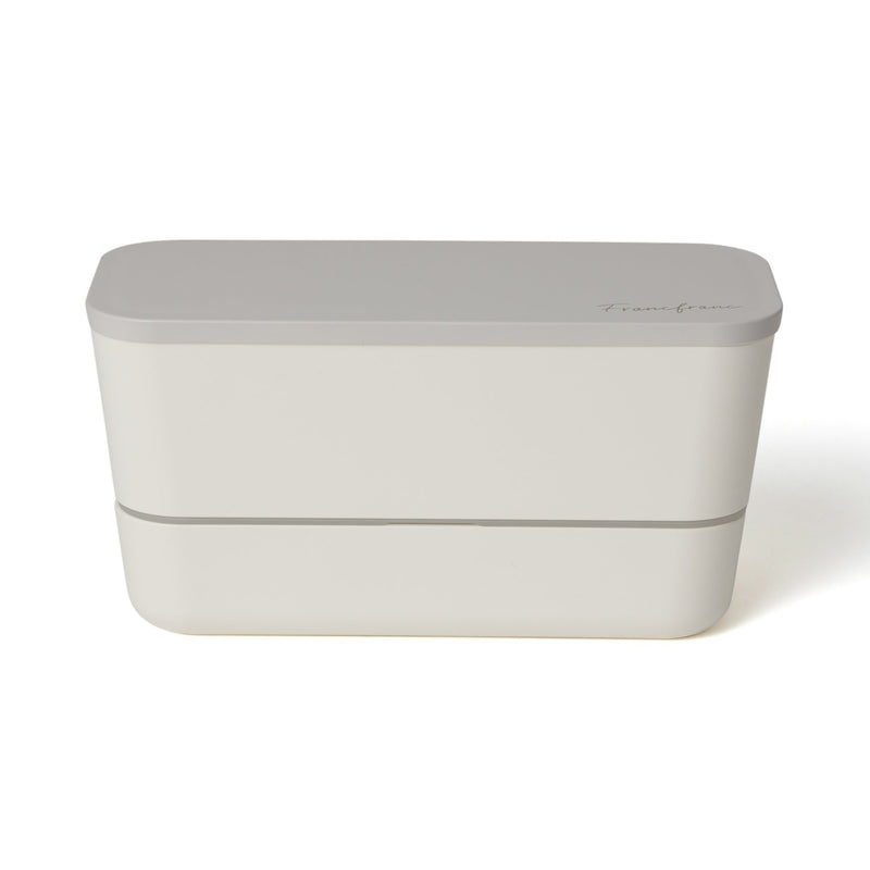 LOGO LUNCH BOX TWO-TIER WHITE