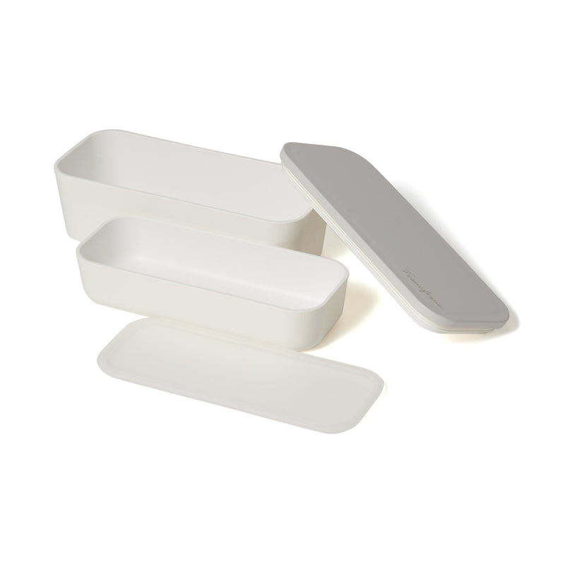 LOGO LUNCH BOX TWO-TIER WHITE