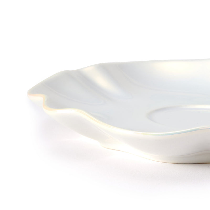 OPAL SHELL CUP & SAUCER WHITE
