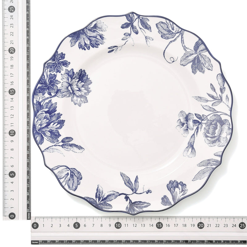 CLASSIC FLOWER PLATE LARGE BLUE
