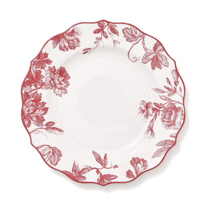 CLASSIC FLOWER PLATE LARGE RED