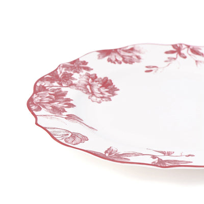 CLASSIC FLOWER PLATE LARGE RED