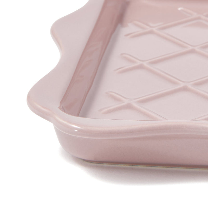 FRILL TOAST PLATE PINK