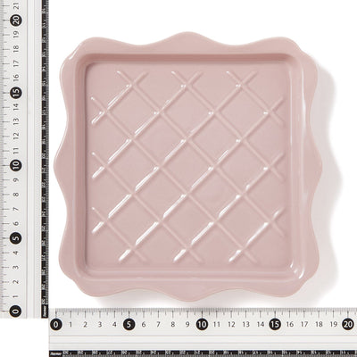 FRILL TOAST PLATE PINK