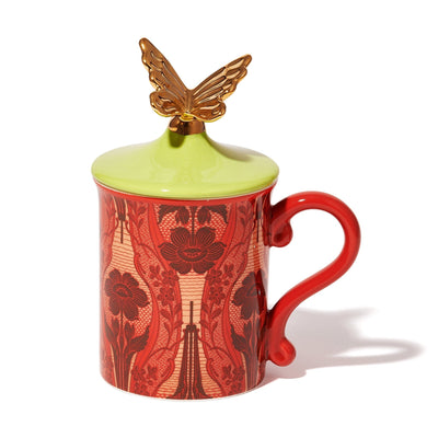ANNA SUI MUG LACE FLOWER RED