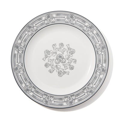 ANNA SUI PLATE LARGE GRAY X WHITE