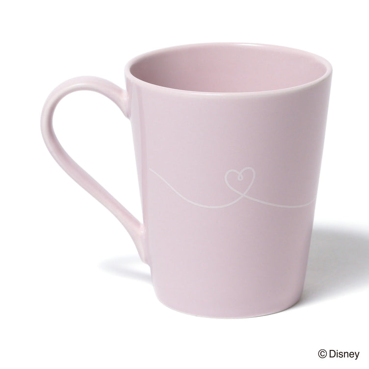 DISNEY PAIR MUG FACE PLATE PINK x GRAY