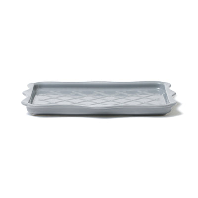 FRILL TOASTER PLATE BLUE GRAY