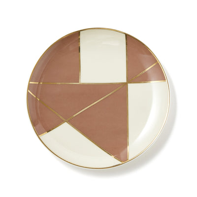 GOLD LINE PLATE SMALL BEIGE