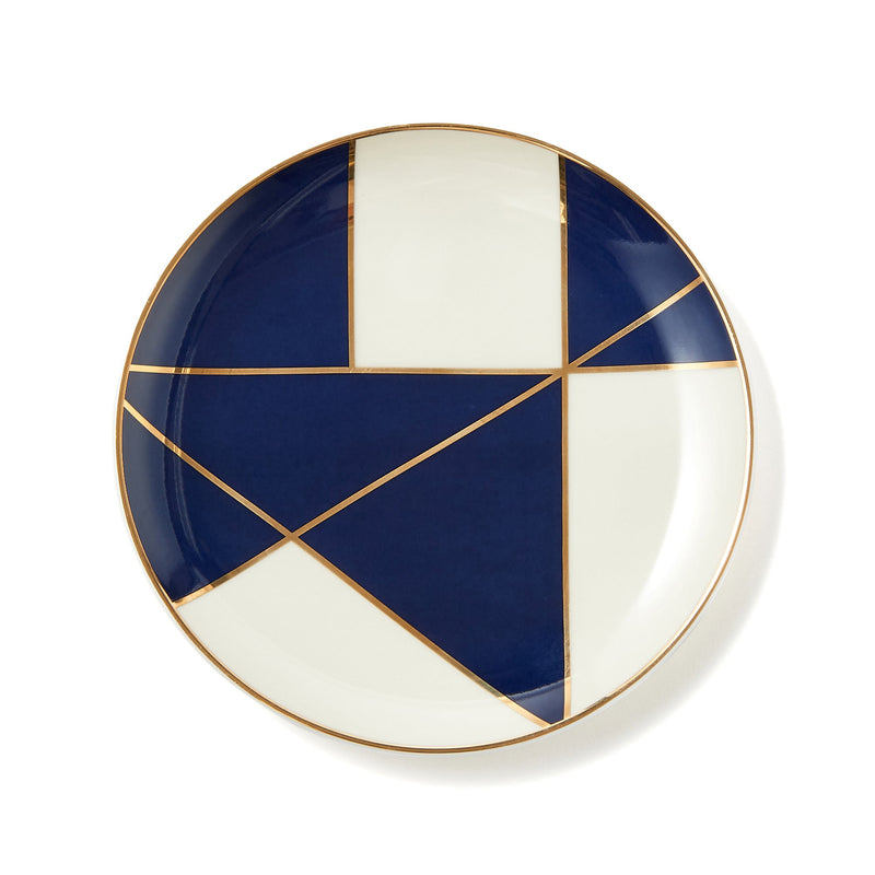 GOLD LINE PLATE SMALL NAVY