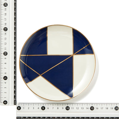 GOLD LINE PLATE SMALL NAVY
