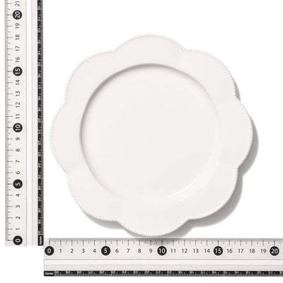Blanche Plate Small Flower  White