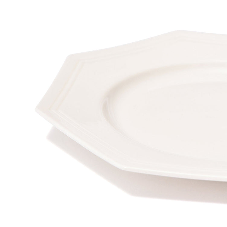 Blanche Plate Small Octagon  White