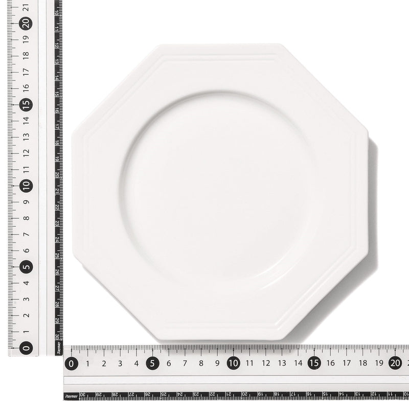Blanche Plate Small Octagon  White