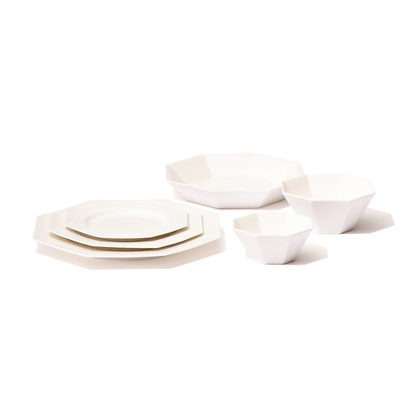Blanche Plate Small Octagon  White