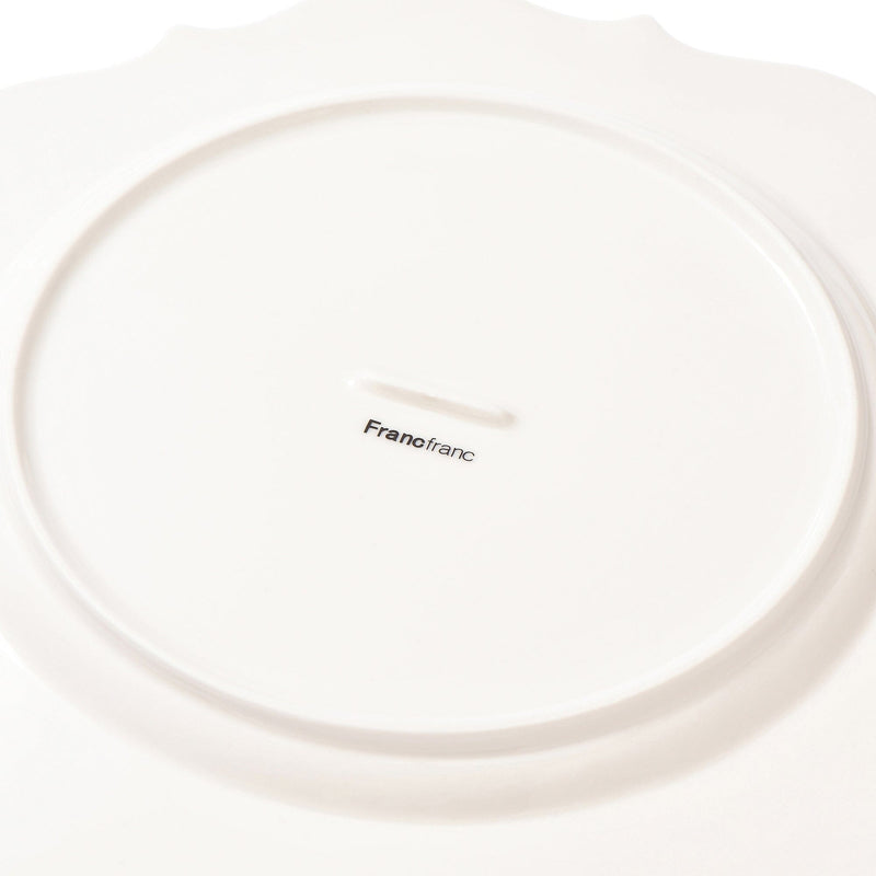 Blanche Plate Large Wave  White