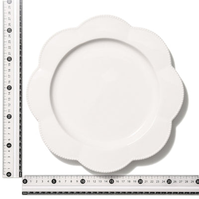 Blanche Plate Large Flower  White