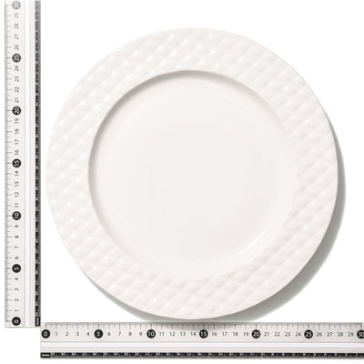BLANCHE PLATE LARGE CROSS  WHITE