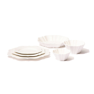 Blanche Deep Plate Wave  White