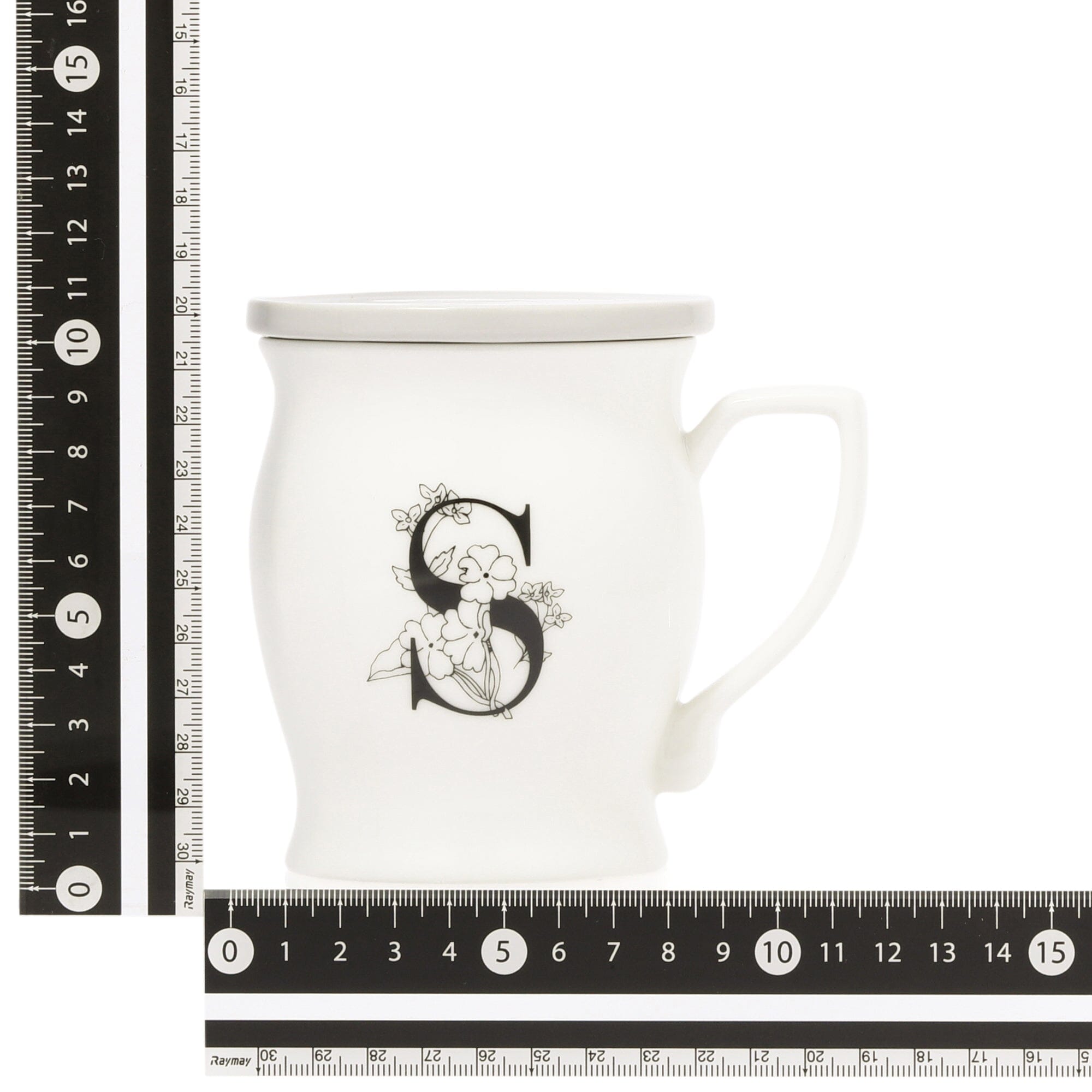 Initial Mug Flower  S