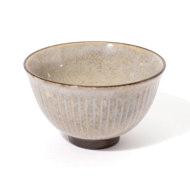 Mino Rice Bowl Shinogi  L Beige