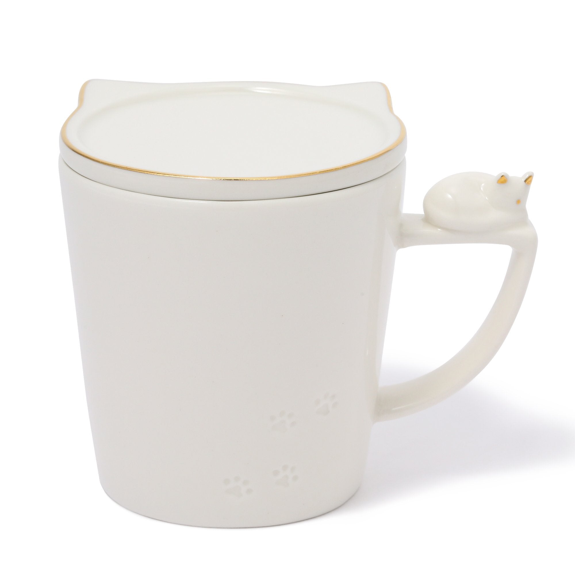 CAT FIGURE MUG WHITE