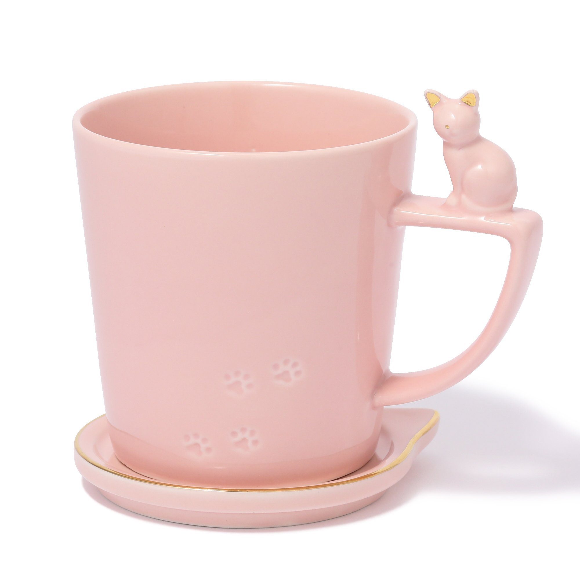 CAT FIGURE MUG PINK