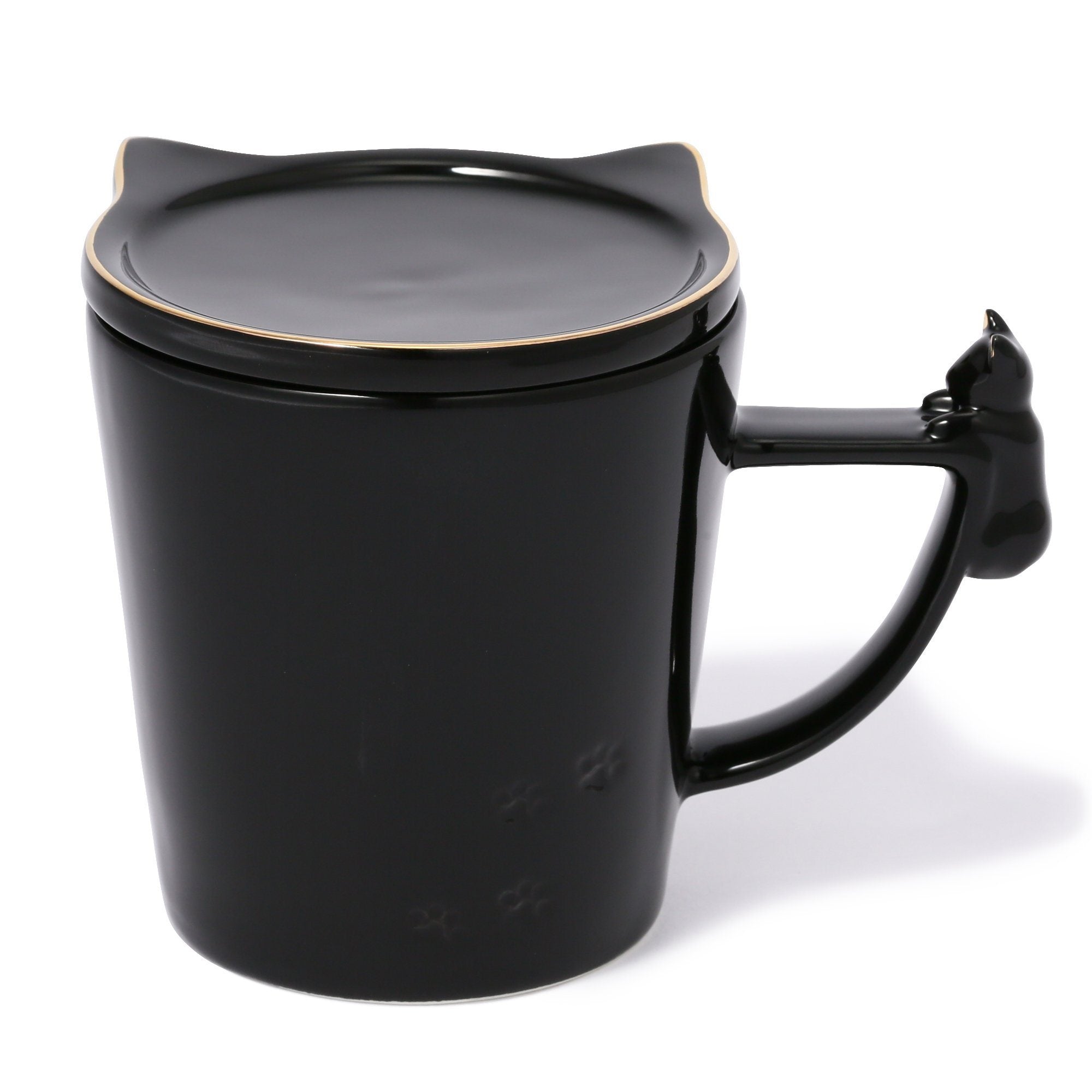 CAT FIGURE MUG BLACK