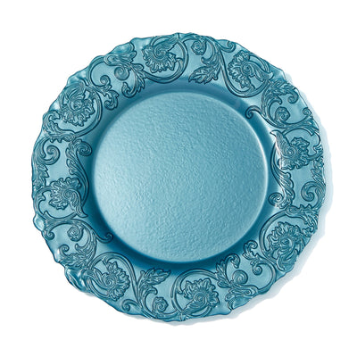 ANNA SUI GLASS PLATE LARGE BLUE