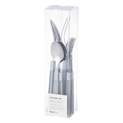 CONNIE CUTLERY 8P LAYERED GRAY