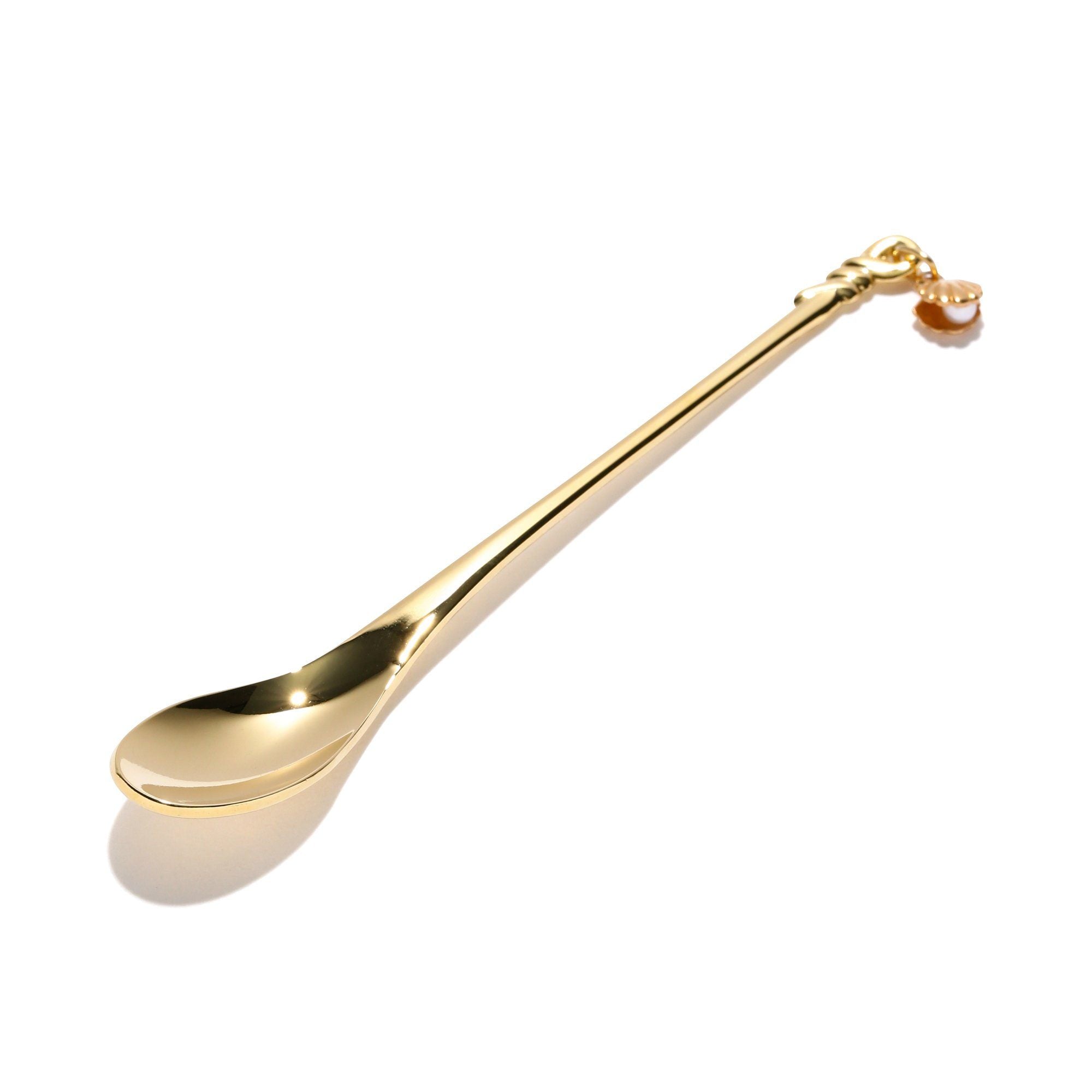 SHELL TEA SPOON GOLD