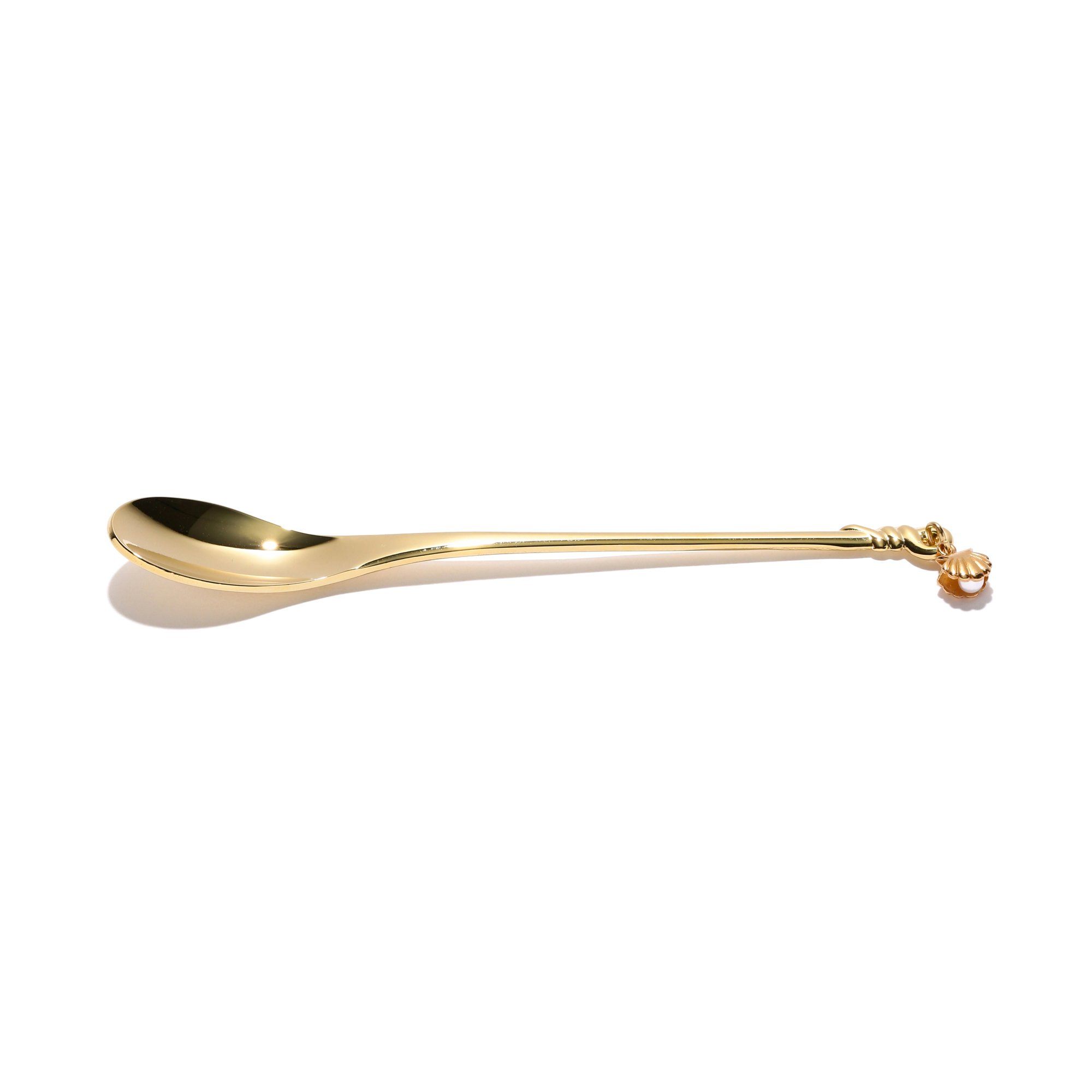 SHELL TEA SPOON GOLD