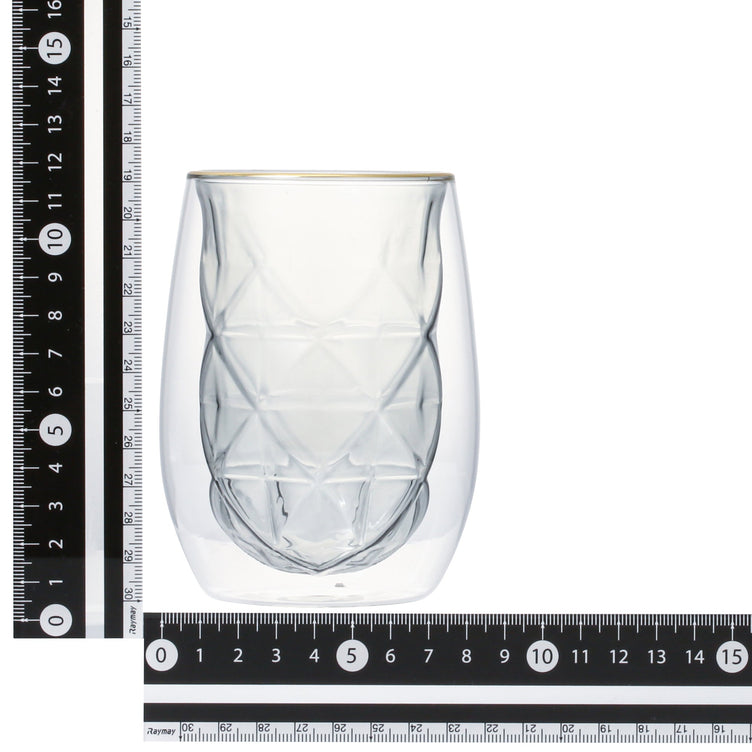 DIA DOUBLE WALL GLASS  GRAY