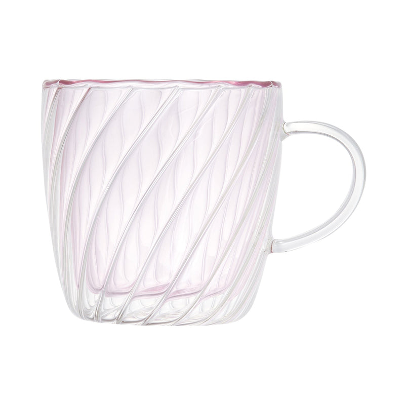 雙層玻璃杯連杯蓋 粉紅色