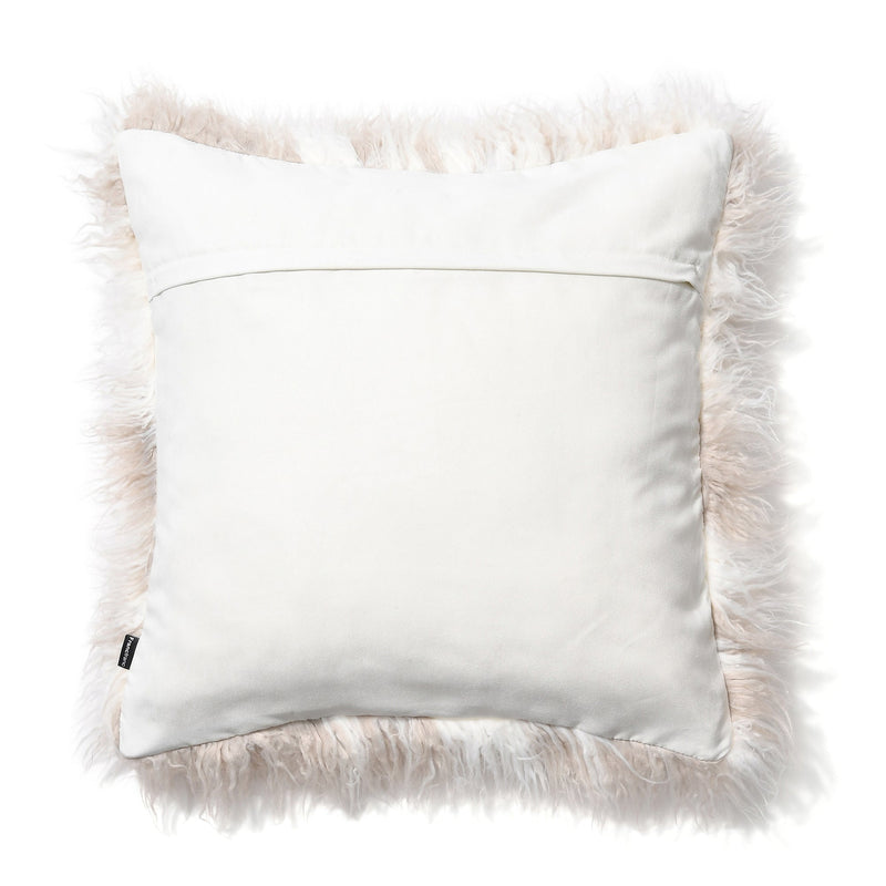 FUR-K CUSHION COVER 450 X 450 WHITE X BEIGE