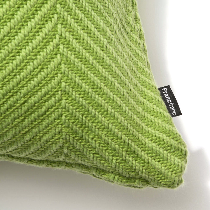 Herringborn Cushion Cover 450 X 450 Green