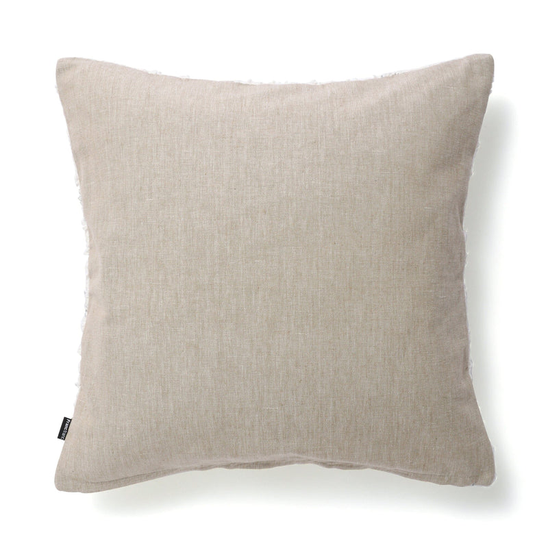 Slub Metallic Print Cushion Cover 450 X 450 White X Silver