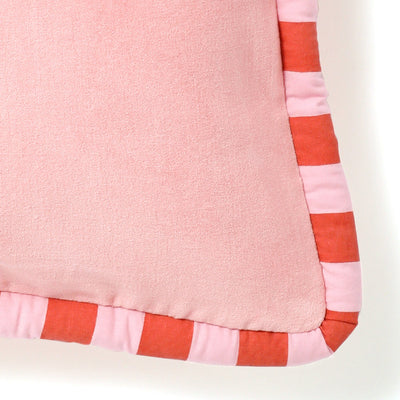 STRIPE PIPING CUSHION COVER 450 x 450 PINK