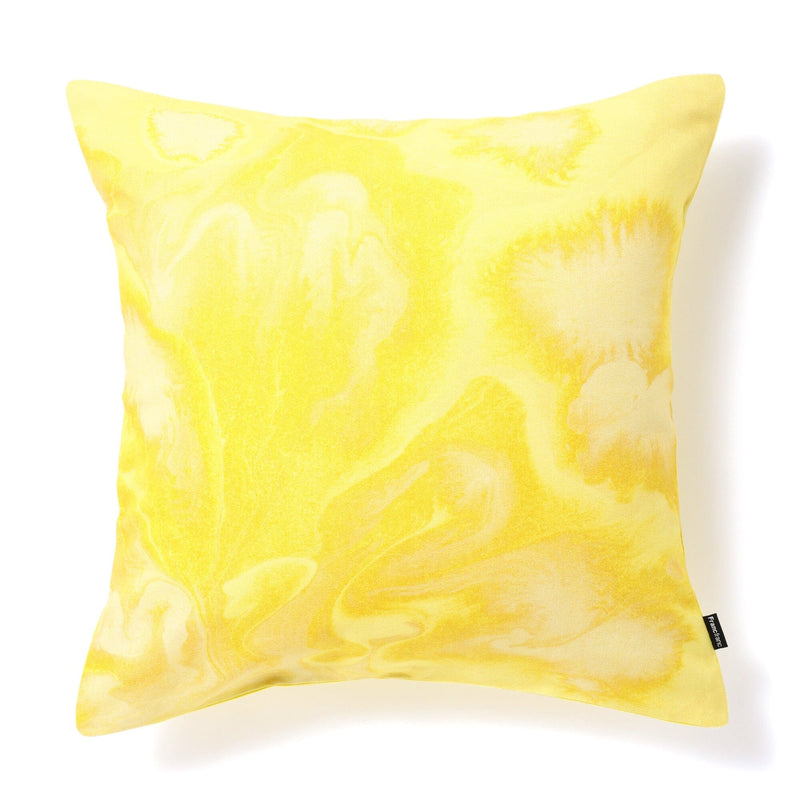 Marble Print Cushion Cover 450 X 450 Yellow