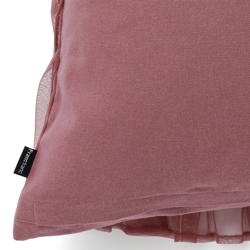 FRILL TULLE CUSHION COVER 450 X 450 PURPLE