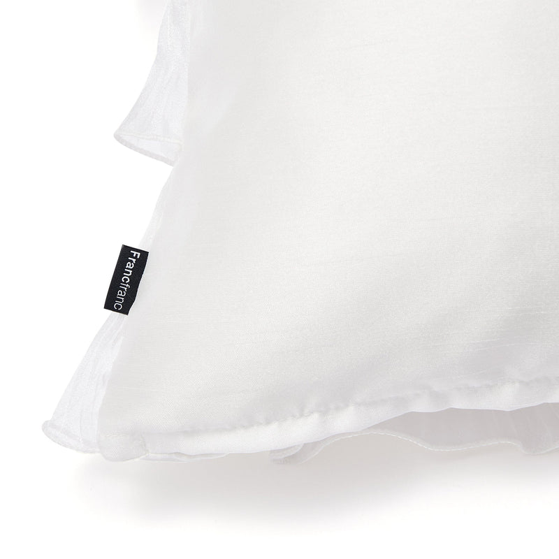 Organdy Frill Cushion Cover 450 X 450 White