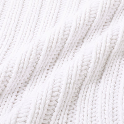 Knit Stripe Cushion Cover 450 X 450 White