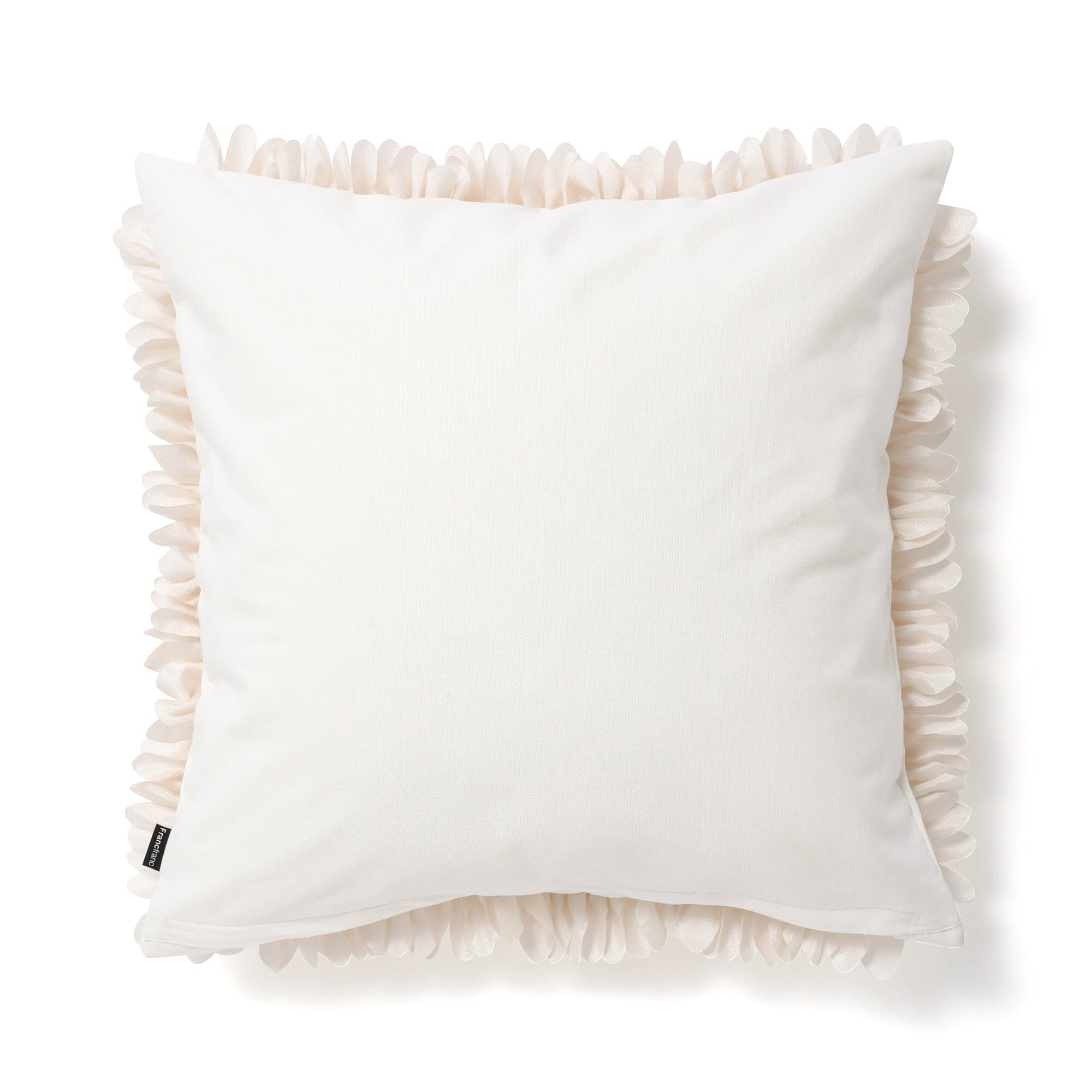 Flower Applique Cushion Cover 450 X 450 Ivory