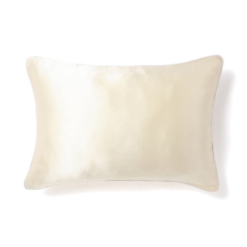 FRONT SILK 絲綢枕頭套 500 x 700 象牙白色