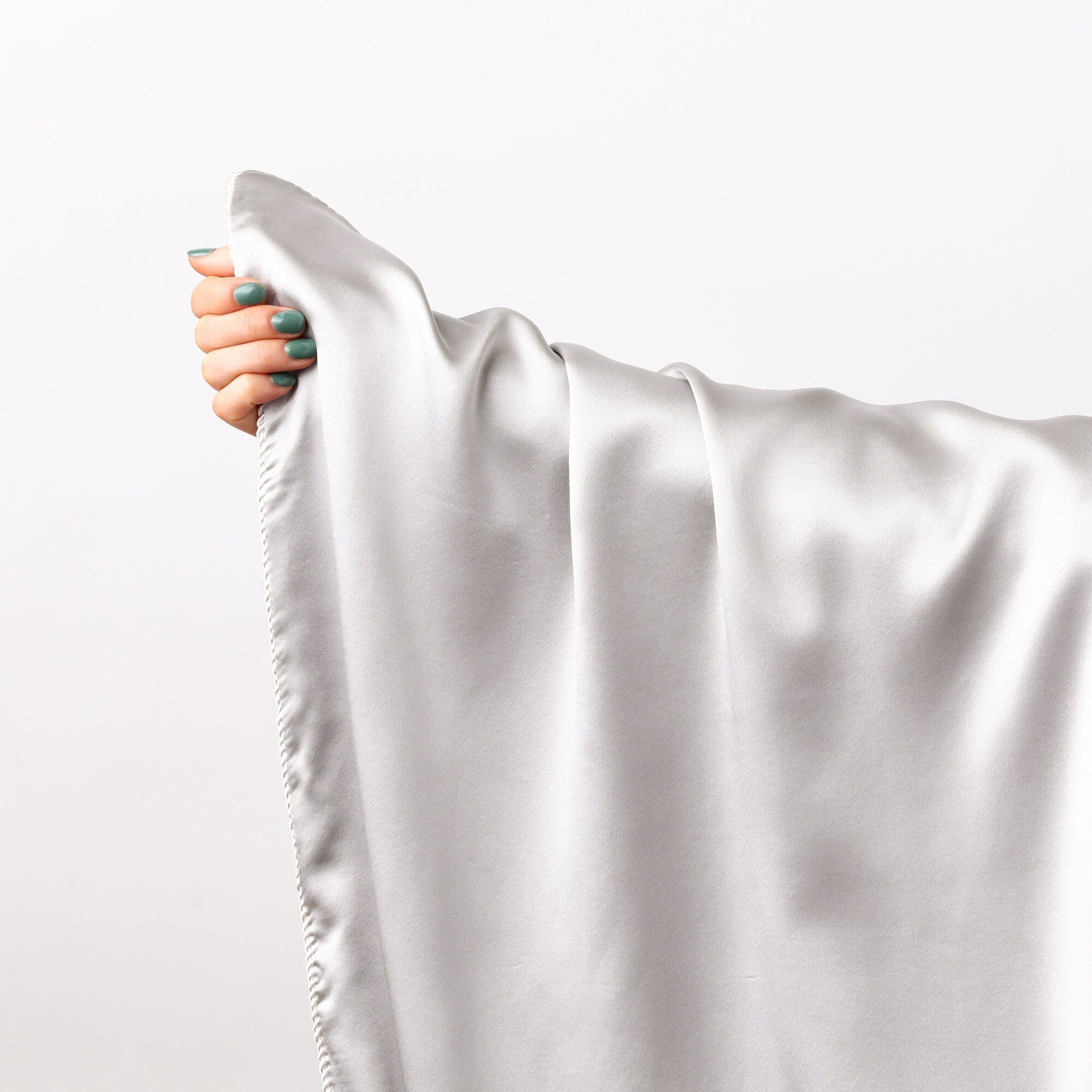 FRONT SILK 絲綢枕頭套 500 x 700 灰色