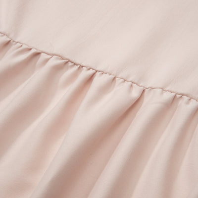 裙邊床鋪 雙人 粉紅色