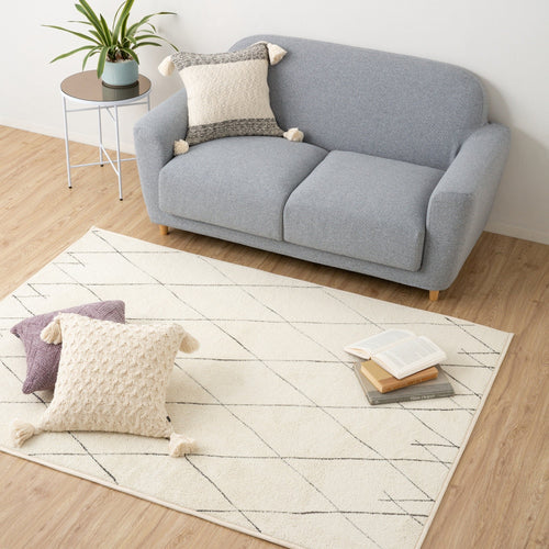 LATTICE HOTCARPET RUG MEDIUM IVORY 1900×D1400