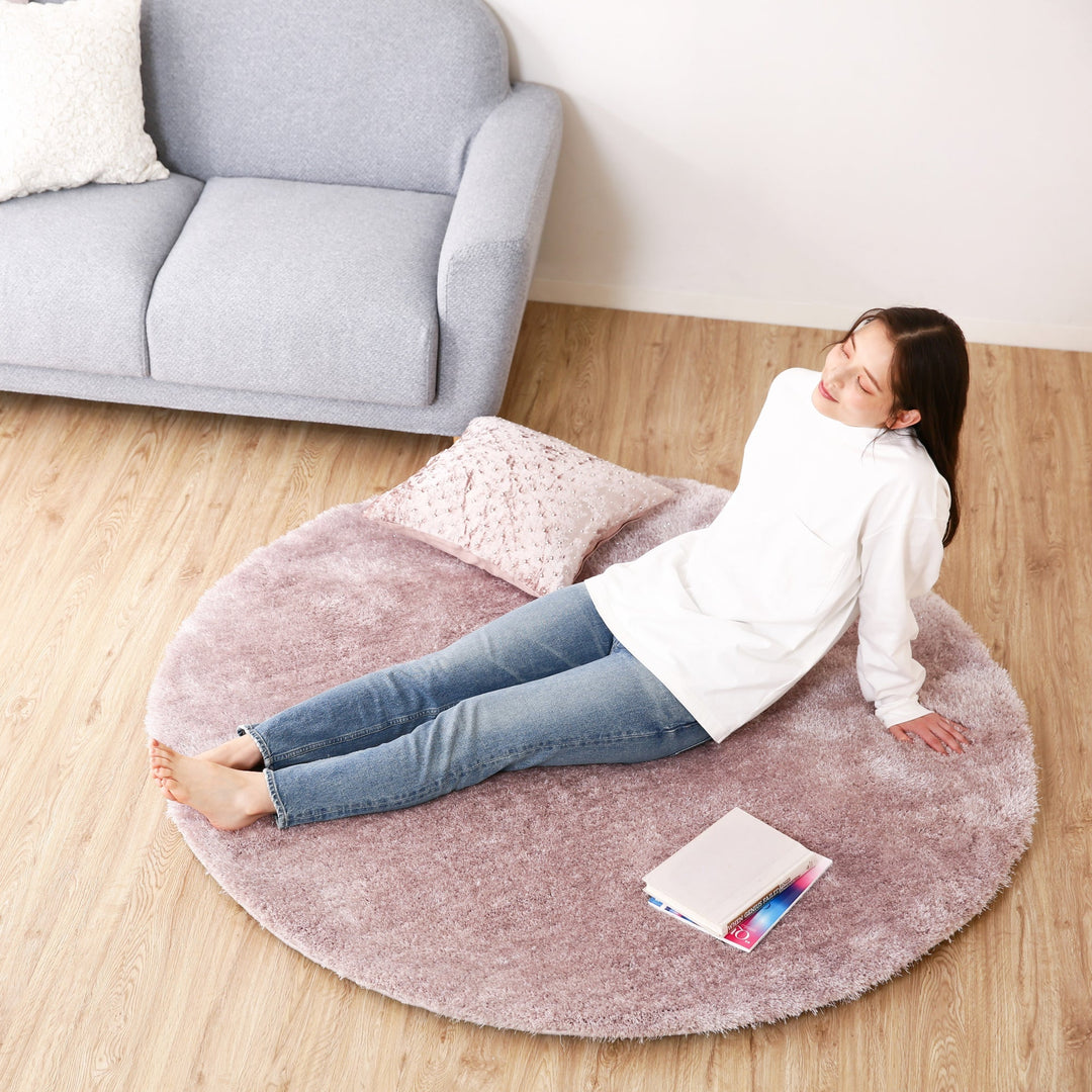 Kaste Memory Foam Rug Round Light Beige Φ1500 – Francfranc Hong Kong